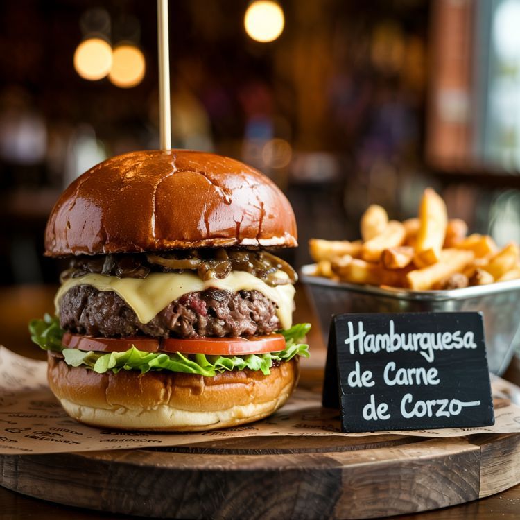 hamburguesa de corzo hamburguesa de carne de corzo