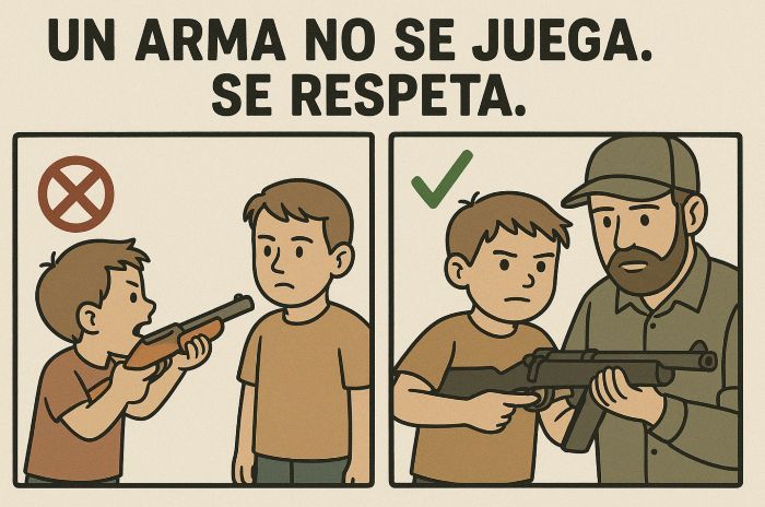 un arma no se juega, se respeta un arma no se juega, se respeta