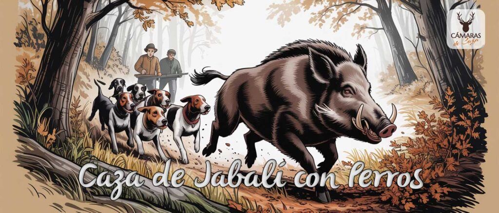 caza de jabalí con perros