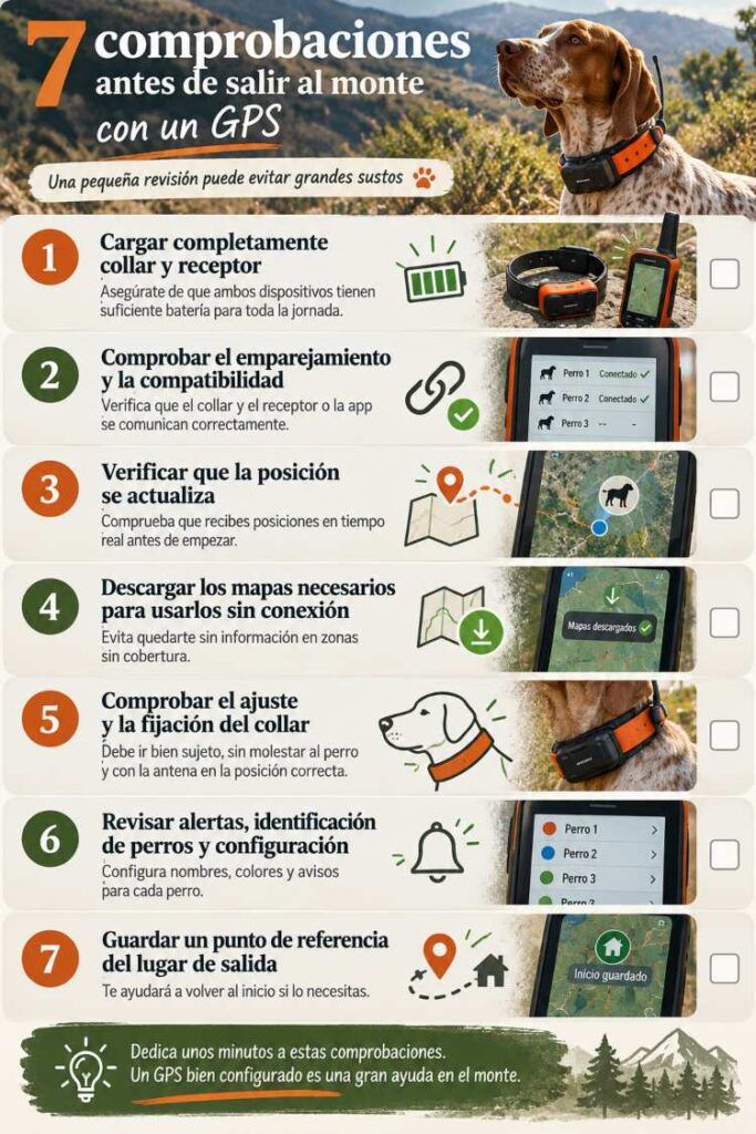 Checklist GPS para perros de caza