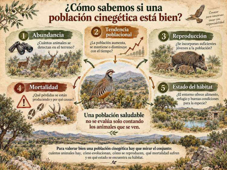 Evaluación integral de una población cinegética