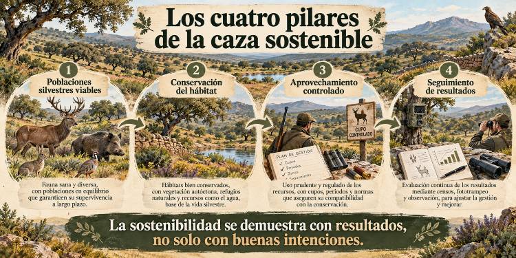 Los cuatro pilares de la caza sostenible
