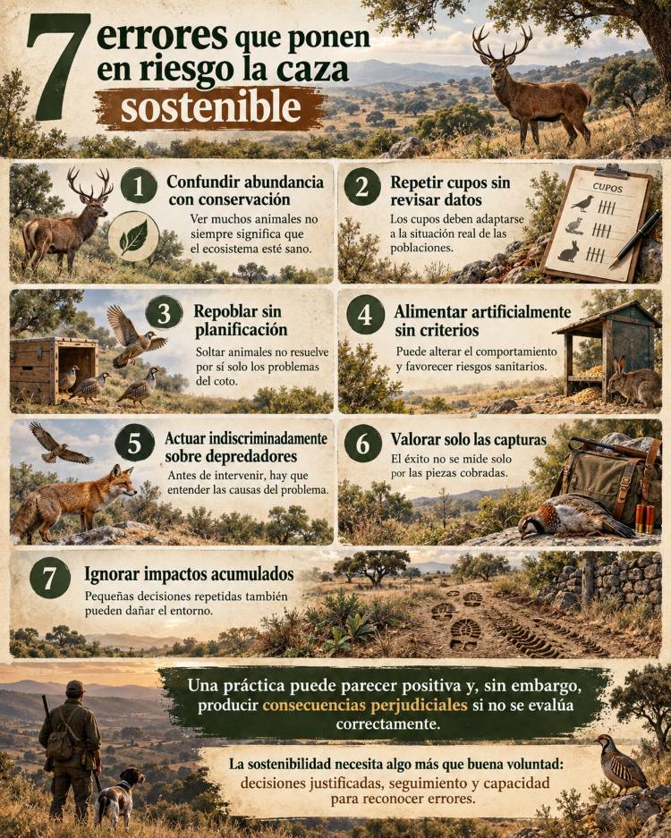 Siete errores para una caza sostenible